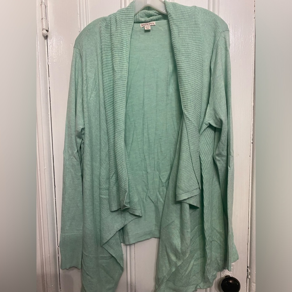 NWOT Mint colored open cardigan XXL